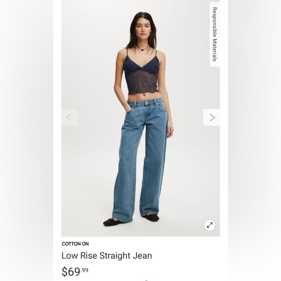 Cotton:On Low Rise Vintage Straight Distressed Jeans‎ Women’s 34 US SIZE 12 - Picture 12 of 15